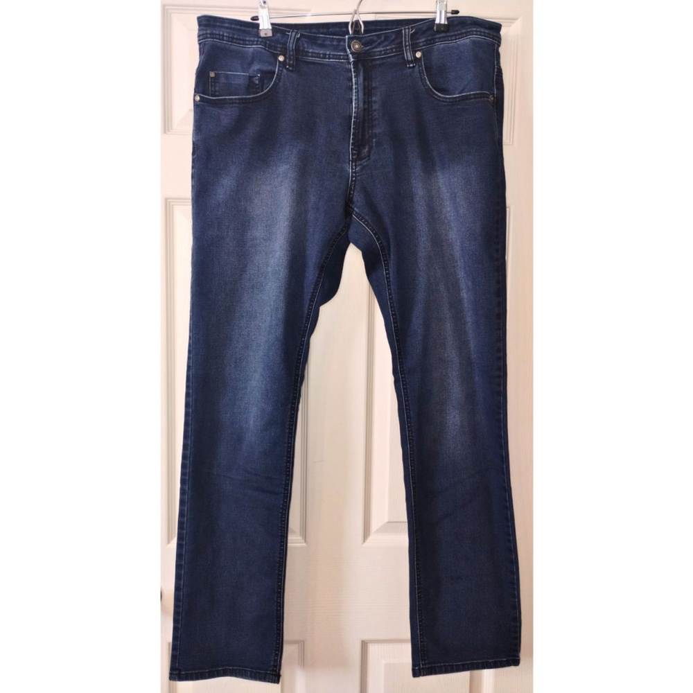 Men's Buffalo David Bitton Axel Blue Slim Straight Jeans (Size 38x34)